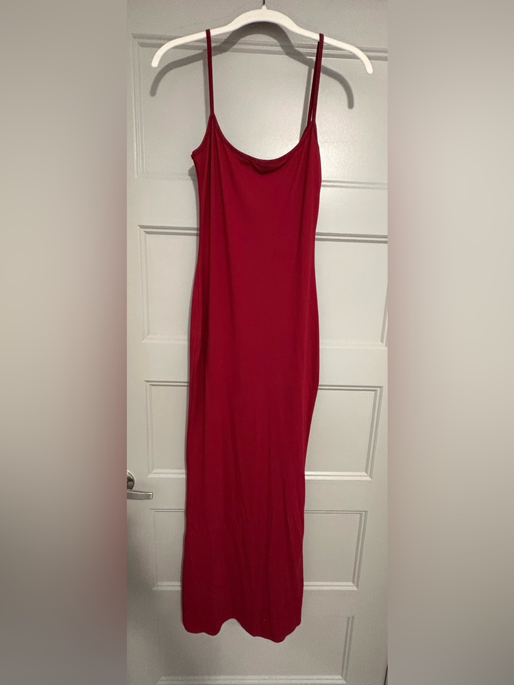 SHEIN Red Sleeveless Spaghetti-Strap Maxi Dress